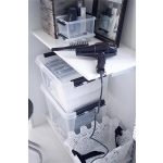 Műanyag tárolódoboz, 1 liter, fekete fogantyúkkal, SMARTSTORE "Classic 1", átlátszó