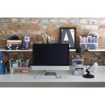 Műanyag tárolódoboz, 3,6 liter, fekete fogantyúkkal, SMARTSTORE "Classic 5", átlátszó