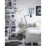 Műanyag tárolódoboz, 32 liter, fekete fogantyúkkal, SMARTSTORE "Classic 31", átlátszó