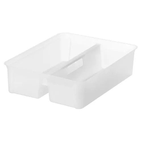 Kivehető rendező- és tárolóelem Classic 15 dobozhoz, 2 rekeszes, fogantyúval, SMARTSTORE, átlátszó