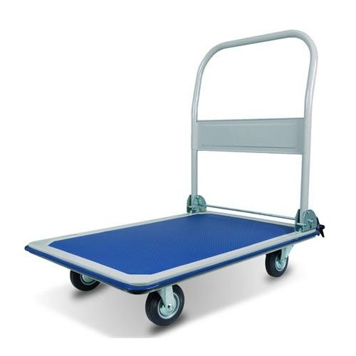 Szállítókocsi, összecsukható, 150 kg teherbírás, kék-fehér