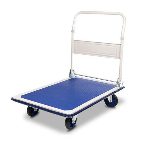 Szállítókocsi, összecsukható, 300 kg teherbírás, kék-fehér