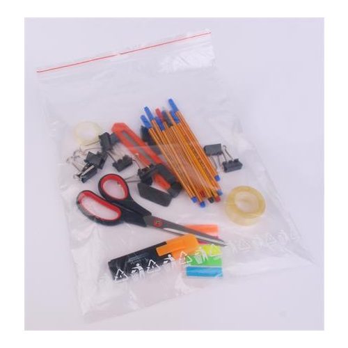 Simítózáras tasak, átlátszó, 20x30 cm, VICTORIA FACILITY