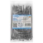 Kábelkötegelő, gyorskötöző, 2,5x150mm, DONAU "Tech", fekete