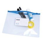 Irattartó tasak, A5, PVC, simítózáras, DONAU