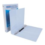 Gyűrűs könyv, panorámás, 4 gyűrű, D alakú, 37 mm, A4, PP, DONAU, fehér