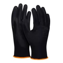   Szerelőkesztyű, PU, DONAU "Safety", 7/S méret, fekete