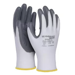   Szerelőkesztyű, nitril, DONAU "Safety 01", 8/M méret, szürke