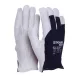Védőkesztyű, kecskebőr, DONAU "Safety", 11/XXL méret, fehér-tengerészkék