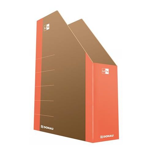 Iratpapucs, karton, 80 mm, DONAU "Life", neon narancssárga