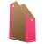 Iratpapucs, karton, 80 mm, DONAU "Life", neon rózsaszín