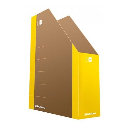 Iratpapucs, karton, 80 mm, DONAU "Life", neon sárga