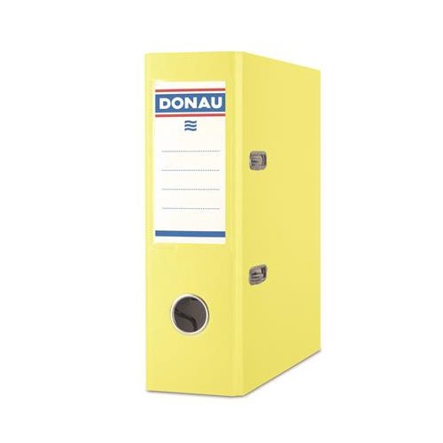 Iratrendező, 75 mm, A5, PP/karton, DONAU "Master", citromsárga