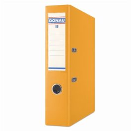   Iratrendező, 75 mm, A4, PP, élvédő sínnel, DONAU "Premium", narancs