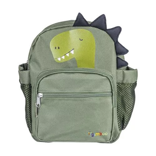 Hátizsák, ovis, 3 rekeszes, "Gimboo", dinoszaurusz, zöld