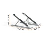 Notebookállvány, asztali, DURABLE "FOLD", ezüst