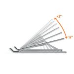 Notebookállvány, asztali, DURABLE "FOLD", ezüst