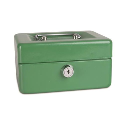 Pénzkazetta, 15,2x11,5x8 cm, DONAU, zöld