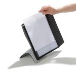 Bemutatótábla tartó, asztali, 10 db bemutatótáblával, DURABLE "SHERPA®", fekete