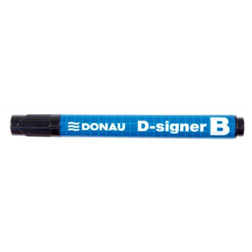 Táblamarker, 2-4 mm, kúpos, DONAU "D-signer B"", fekete