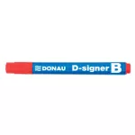 Táblamarker, 2-4 mm, kúpos, DONAU "D-signer B", piros