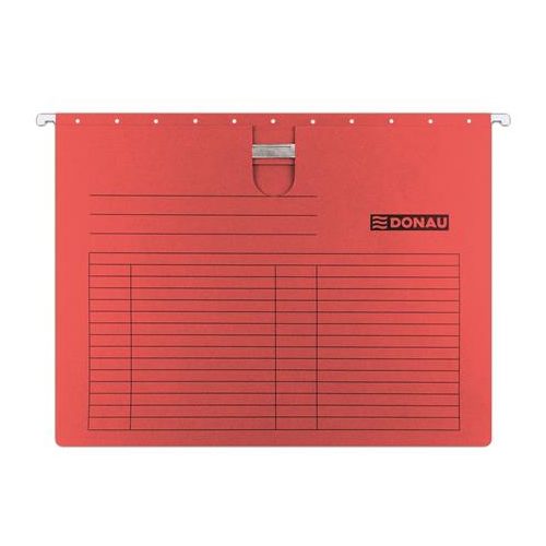 Függőmappa, gyorsfűzős, karton, A4, DONAU, piros