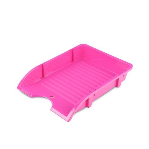 Irattálca, műanyag, törhetetlen, DONAU "Solid", rózsaszín