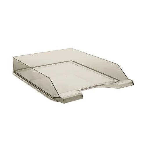 Irattálca, műanyag, DONAU, áttetsző füstszínű