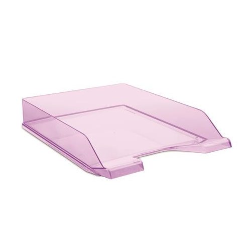 Irattálca, műanyag, DONAU, áttetsző lila