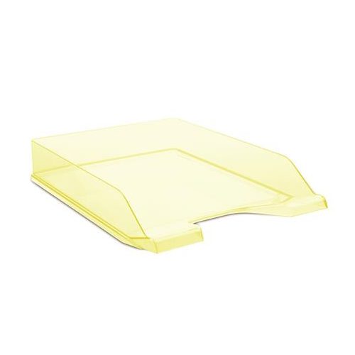 Irattálca, műanyag, DONAU, áttetsző citromsárga