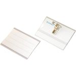 Névkitűző, csíptetővel és tűvel, 88x54 mm, DONAU