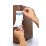 Cserecímke, iratrendezőhöz, öntapadó, 54x153 mm, DONAU, fehér