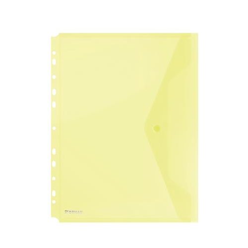 Irattartó tasak, A4, PP, patentos, lefűzhető, DONAU, sárga