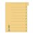 Regiszter, karton, A4, mikroperforált, DONAU, citromsárga