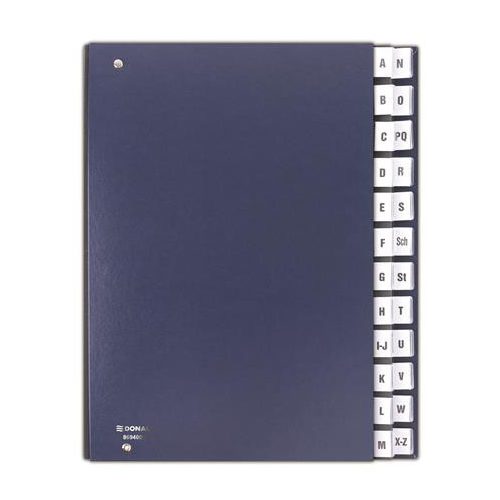 Előrendező, A4, A-Z, karton, DONAU, sötétkék