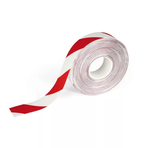 Jelölőszalag, 50 mm x 30 m, 0,5 mm, DURABLE, "DURALINE® ", piros-fehér