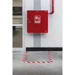 Jelölőszalag, 50 mm x 30 m, 0,5 mm, DURABLE, "DURALINE® ", piros-fehér