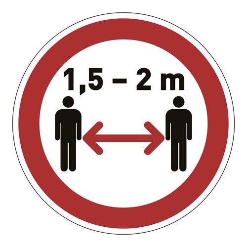 Információs matrica, 430 mm, DURABLE "Tartson távolságot"