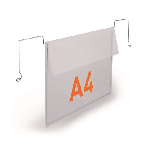 Logisztikai zseb, A4, fekvő, DURABLE, dróttal, áttetsző