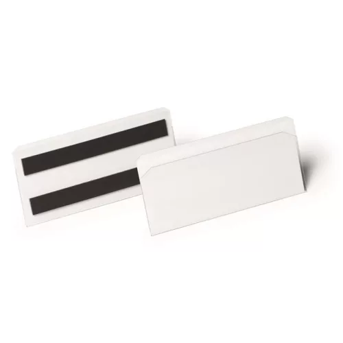 Logisztikai zseb, mágneses, 150x67 mm, fekvő, DURABLE "HARD COVER", átlátszó