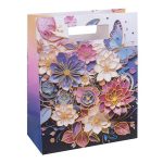 Ajándéktáska, 26x32,5x10 cm, DONAU "Home" vegyes minta