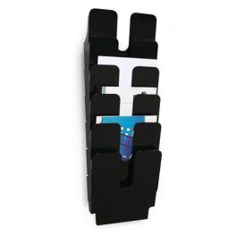   Prospektustartó, fali, álló, A4, DURABLE "FLEXIPLUS 6", fekete