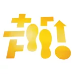 Padlójelölő matrica, 100 mm, DURABLE "L", sárga