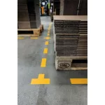 Padlójelölő matrica, 50x150 mm, DURABLE "Csík", sárga
