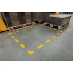 Padlójelölő matrica, 50x150 mm, DURABLE "Csík", sárga