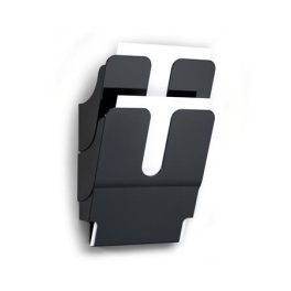   Prospektustartó, fali, álló, A4, DURABLE "FLEXIPLUS 2", fekete