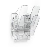 Prospektustartó, fali, álló, A5, DURABLE "FLEXIPLUS 2", áttetsző