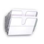 Prospektustartó, fali, fekvő, A4, DURABLE "FLEXIPLUS 2", áttetsző