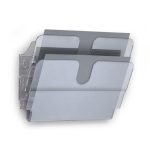 Prospektustartó, fali, fekvő, A4, DURABLE "FLEXIPLUS 2", áttetsző