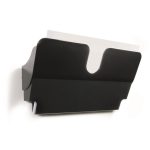 Prospektustartó, fali, fekvő, A4, mágneses, DURABLE "FLEXIPLUS", fekete